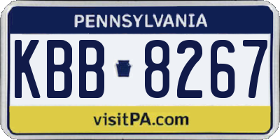 PA license plate KBB8267
