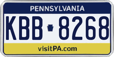 PA license plate KBB8268