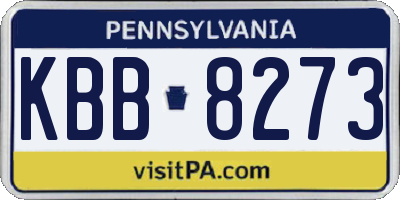 PA license plate KBB8273