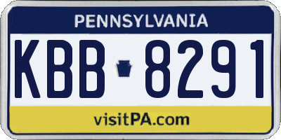 PA license plate KBB8291