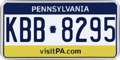 PA license plate KBB8295