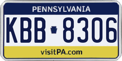 PA license plate KBB8306