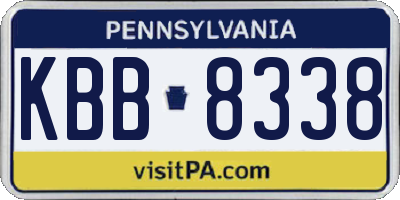 PA license plate KBB8338