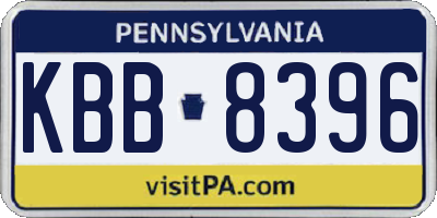 PA license plate KBB8396