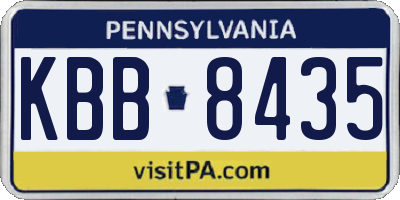 PA license plate KBB8435