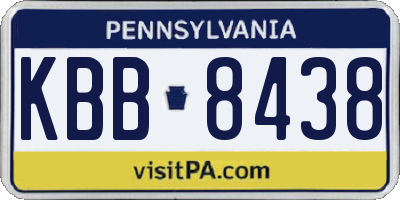 PA license plate KBB8438