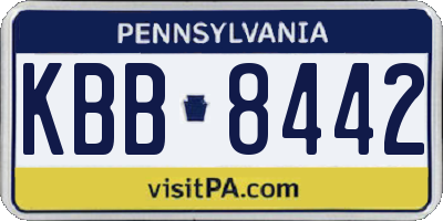 PA license plate KBB8442