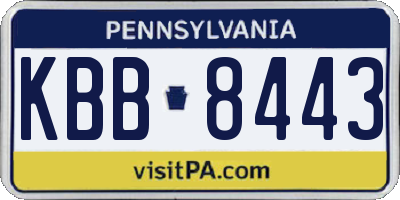 PA license plate KBB8443