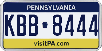 PA license plate KBB8444
