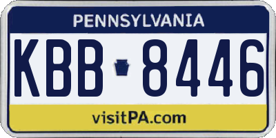 PA license plate KBB8446