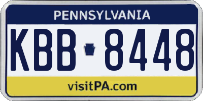 PA license plate KBB8448