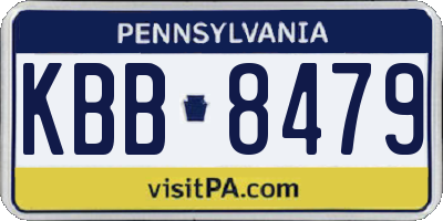 PA license plate KBB8479
