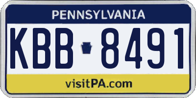 PA license plate KBB8491
