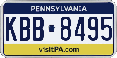 PA license plate KBB8495