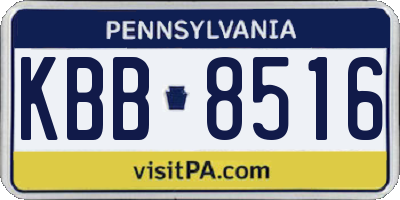 PA license plate KBB8516