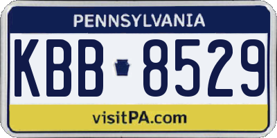 PA license plate KBB8529