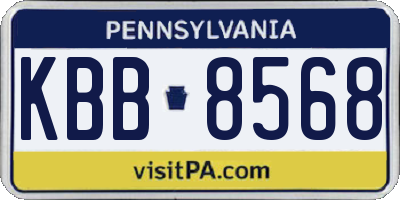 PA license plate KBB8568