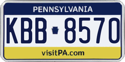 PA license plate KBB8570