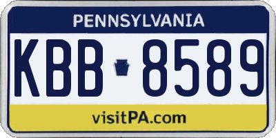 PA license plate KBB8589