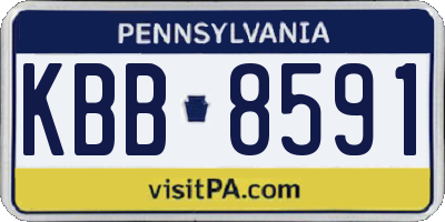 PA license plate KBB8591