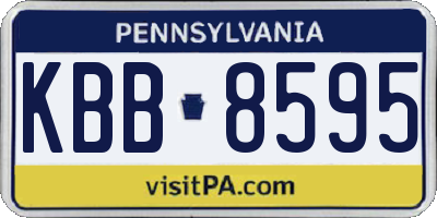 PA license plate KBB8595