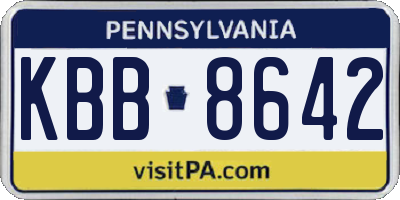 PA license plate KBB8642