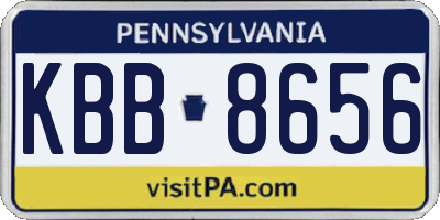 PA license plate KBB8656