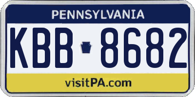 PA license plate KBB8682