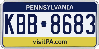 PA license plate KBB8683