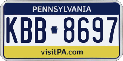 PA license plate KBB8697