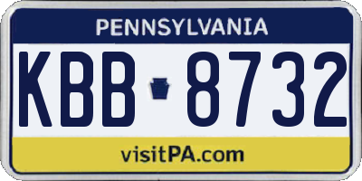 PA license plate KBB8732