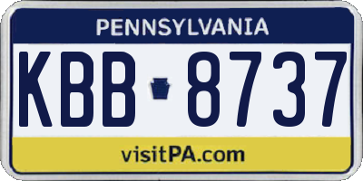 PA license plate KBB8737