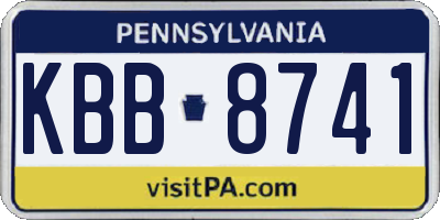 PA license plate KBB8741