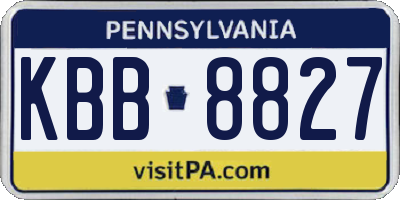 PA license plate KBB8827