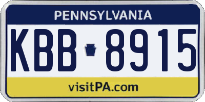PA license plate KBB8915