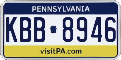 PA license plate KBB8946