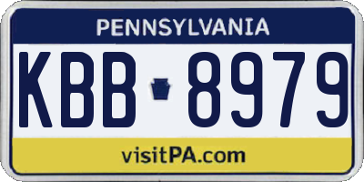 PA license plate KBB8979