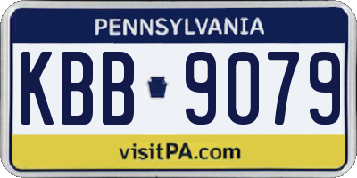 PA license plate KBB9079