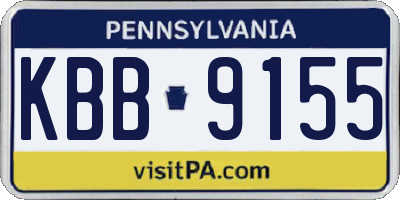 PA license plate KBB9155