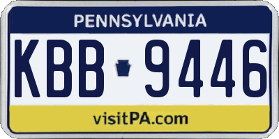 PA license plate KBB9446