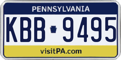 PA license plate KBB9495