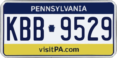 PA license plate KBB9529