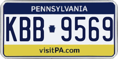PA license plate KBB9569
