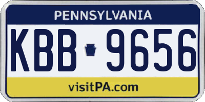 PA license plate KBB9656