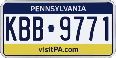 PA license plate KBB9771