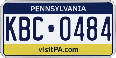 PA license plate KBC0484