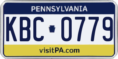 PA license plate KBC0779