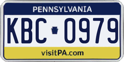 PA license plate KBC0979