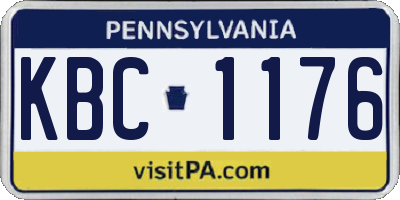 PA license plate KBC1176