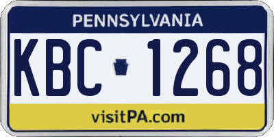 PA license plate KBC1268